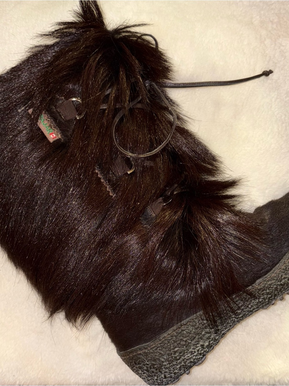 Pajar Dark Brown Fur Winter Boots - Picture 7 of 9